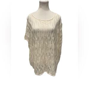 KINROSS CASHMERE Knit Crochet Cardigan Sz:M NWT